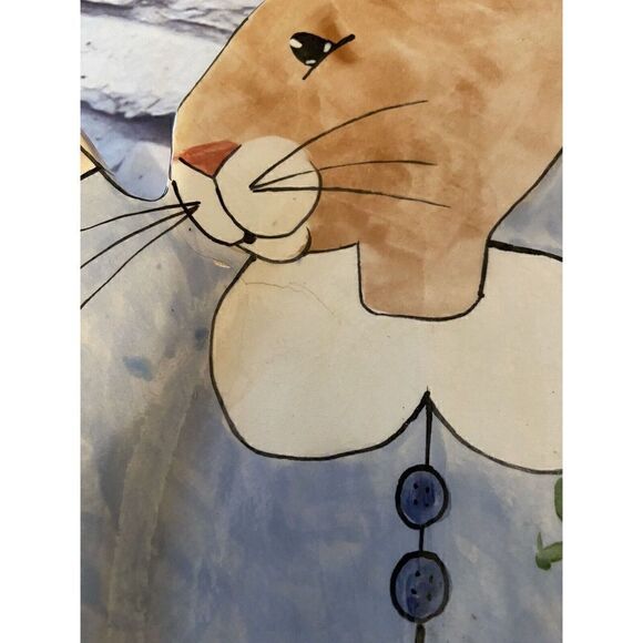 Oh Peter! Easter Bunny Ceramic Platter 16”by 9” - Picture 10 of 10